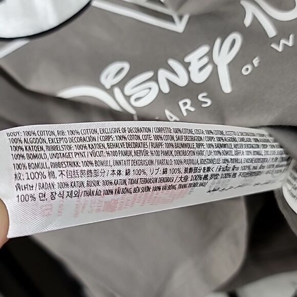 Disney Parks 100 Years of Wonder Mickey & Minnie Gray Long Sleeve Shirt Size L - Picture 7 of 8